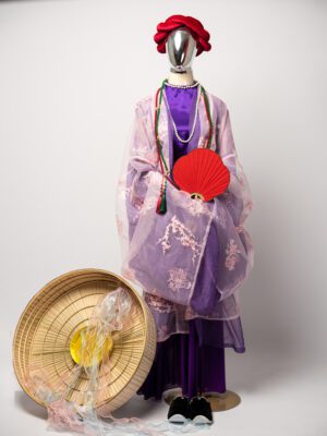 Bo ao Doi Kham hong nhat theu canh dao – ao Giao Linh tim – yem dup tim 3