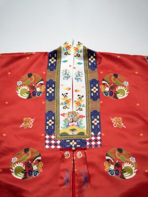 Bo ao Nhat Binh nu Do tuoi chat vai tafta in hoa tiet o phuong 2