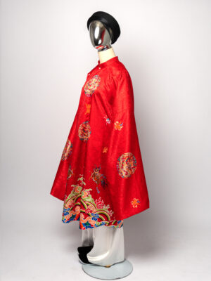 Bo ao Tac Do tuoi chat lieu gam theu hoa tiet Long Lan cat tuong 2 1