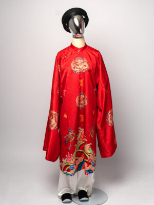 Bo ao Tac Do tuoi chat lieu gam theu hoa tiet Long Lan cat tuong 3 1