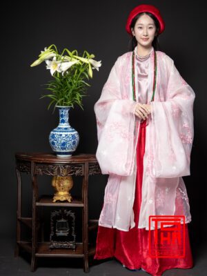 Cho thue ao Doi Kham hong phan theu hoa dao – ao Giao Linh do – yem dup hong 3