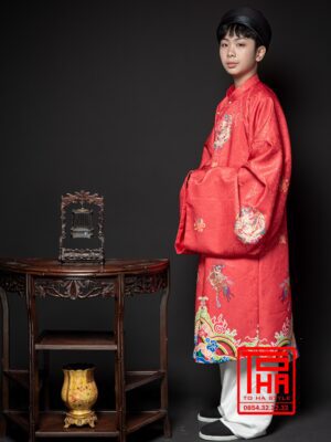 Cho thue ao Tac Do tuoi chat lieu gam theu hoa tiet Long Lan cat tuong 4