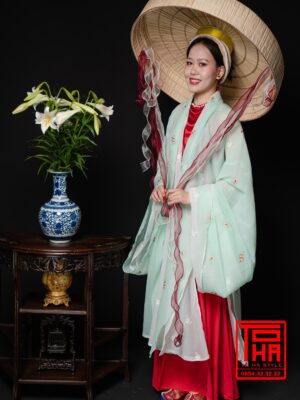 Cho thue bo ao Doi Kham xanh ngoc theu hoa – ao Giao Linh do – yem dup do 4