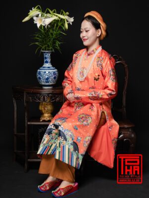 Cho thue bo ao Ngu Than Cam dao chat lieu vai tafta in hoa tiet o phuong cung dinh 4