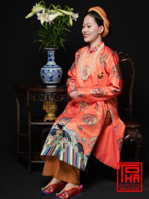 Cho thue bo ao Ngu Than Cam dao chat lieu vai tafta in hoa tiet o phuong cung dinh 6