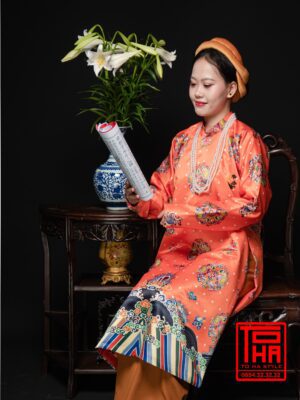 Cho thue bo ao Ngu Than Cam dao chat lieu vai tafta in hoa tiet o phuong cung dinh 7