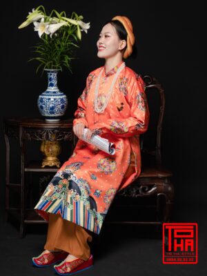 Cho thue bo ao Ngu Than Cam dao chat lieu vai tafta in hoa tiet o phuong cung dinh 9