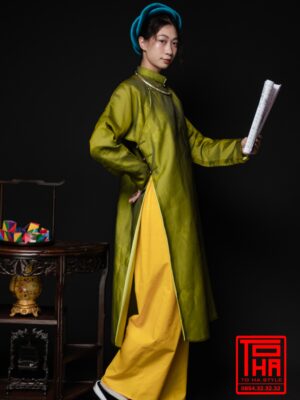 Cho thue bo ao Ngu Than Nu Xanh reu co dien chat lieu gam theu hoa mai 5