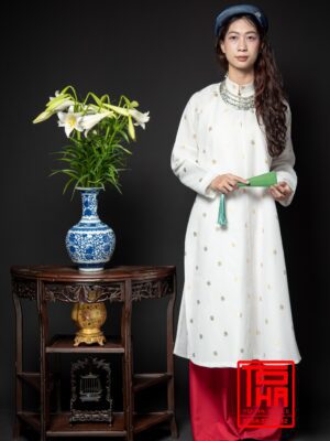 Cho thue bo ao Ngu Than Trang chat lieu gam det hoa tiet hoa hong cach dieu 2