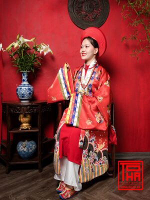 Cho thue bo ao Nhat Binh nu Do tuoi chat vai tafta in hoa tiet o phuong 5